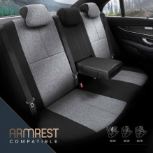 Komplet pokrowców na fotele samochodowe OTOM VOYAGER 102 SMOKED 3-ZIP