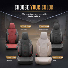 Komplet pokrowców na fotele samochodowe OTOM THRONE 103 RED 3-ZIP