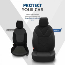 Komplet pokrowców na fotele samochodowe OTOM TEMPO 1501 BLACK NZ