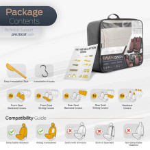 Komplet pokrowców na fotele samochodowe OTOM SWAN 503 BEIGE 3-ZIP