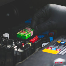 Mini car fuses with LED diode 10 pcs AMIO-04340