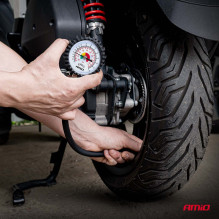 Analog pressure gauge with hose 30cm 12 bar AMIO-04468