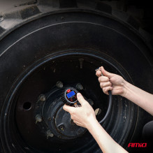 Digital pressure gauge with hose and reset valve 17 bar AMIO-04465