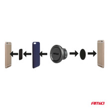 Uchwyt samochodowy magnetyczny do telefonu na kokpit obrotowy 360° AMIO-04144