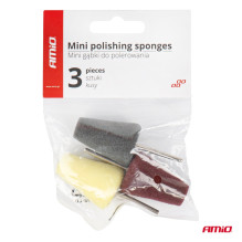 Kūginių poliravimo pagalvėlių rinkinys su kempine, 3 vnt. AMIO-03715