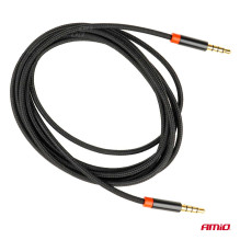 Kabel AUX MINI JACK 3,5mm oplot 200cm AMIO-03270 Kabel AUX MINI JACK 3,5mm oplot 200cm AMIO-03270