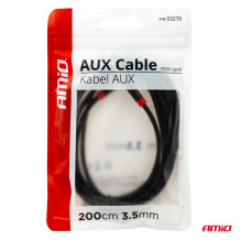 Kabel AUX MINI JACK 3,5mm oplot 200cm AMIO-03270 Kabel AUX MINI JACK 3,5mm oplot 200cm AMIO-03270