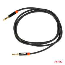 Kabel AUX MINI JACK 3,5mm oplot 100cm AMIO-03269 Kabel AUX MINI JACK 3,5mm oplot 100cm AMIO-03269
