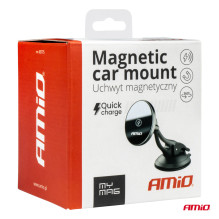 Uchwyt do samochodu na telefon z ładowarką indukcyjną na szybę kokpit My Mag 15W AMIO-03775