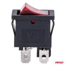 Rotorinis jungiklis su raudonu apšvietimu 20A 12V 24V AMIO-04440