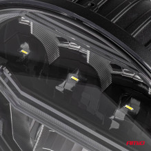 LED tolimųjų reisų žibintas su gabaritinių šviesų funkcija 112W 12V 24V AMIO-04534