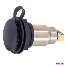 Papildomas maitinimo lizdas su dangteliu, prisukamas, 250 W, 12 V, 24 V AMIO-04462