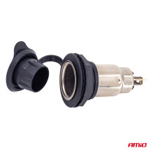 Papildomas maitinimo lizdas su dangteliu, prisukamas, 250 W, 12 V, 24 V AMIO-04462