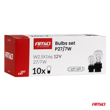 Halogeninės lemputės P27 / 7W 12V 27 / 7W W2.5X16q 10 vnt. AMIO-04513