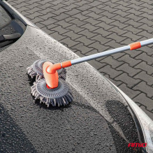 Telescopic car wash brush, rotating, microfiber, AMIO-04332