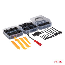 Car clips, pins, upholstery remover, 650 pcs. AMIO-04433