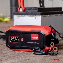 Skaitmeninis lygintuvas AGM GEL STD LFP MAX 10A 12V 24V PRO AMIO-04528
