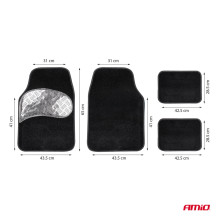 Universal velour textile mats set TCM-06 AMIO-04700