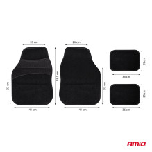 Universal velvet textile mats set TCM-02 AMIO-04696