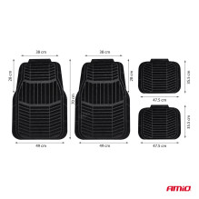 Universal velvet textile mats set TCM-01 AMIO-04695