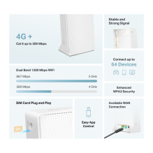 MERCUSYS 4G+ Cat6 AC1200 Wireless Dual Band Gigabit Router