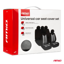 Pokrowce samochodowe na fotele uniwersalne przód tył komplet SC13 AMIO-04613