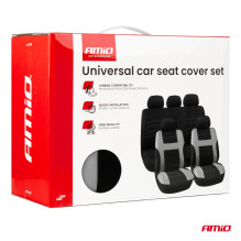 Pokrowce samochodowe na fotele uniwersalne przód tył komplet SC08 AMIO-04608