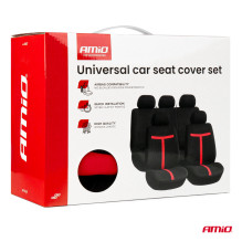 Pokrowce samochodowe na fotele uniwersalne przód tył komplet SC07 AMIO-04607
