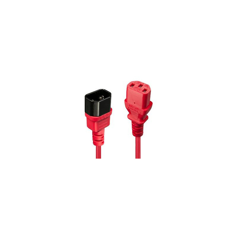 CABLE POWER IEC EXTENSION 1M / RED 30477 LINDY