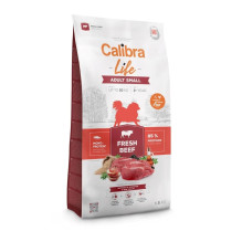 Šunų Maistas - CALIBRA Dog Life Suaugusiųjų Mažų Veislių Šviežia Jautiena 28% Baltymų 1.5kg