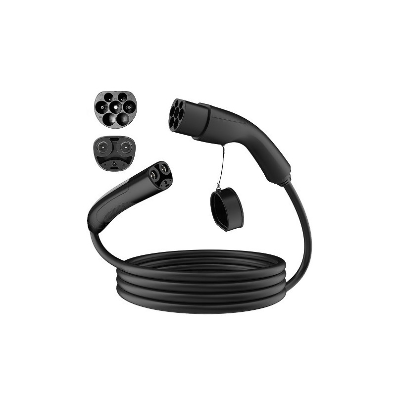 Electric vehicle charging cable Tesla NACS - Type 2, 32A, 7.2kW, 1-phase, 5m