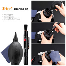 Lens Cleaning Kit - KF Concept 3-in-1 ('Pear', Microfiber Cloth, Cleaning Pen)