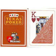 Modiano Texas Poker Hold Em Jumbo Index Playing Cards (Brown)