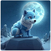 Fantasy Puzzles Baby Amarok Dėlionė Iš Medžio (30 detalių)