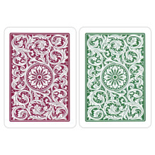 Copag 1546 Elite Poker Size Jumbo Index Playing Cards Double Deck (Burgundy and Green)