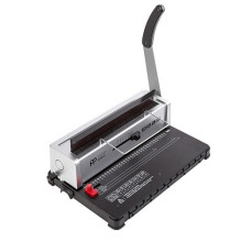 Document binding machine with metal spirals