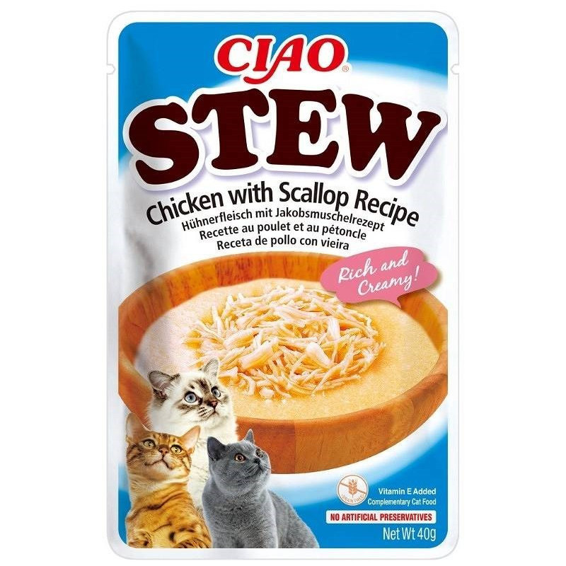 Cat Treats - INABA Ciao Stew with Chicken and Mussels 40g Grain Free