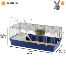 Animal Cage - FERPLAST Rabbit 120 Metal Plastic 1180x585x495 mm
