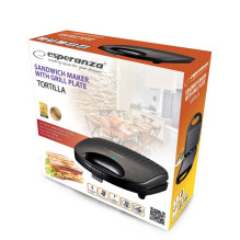 Sandwich Toaster - Esperanza EKT009 1000 W, Black