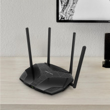Wireless Router - Mercusys MR70X, Gigabit Ethernet, Dual Band (2.4 GHz / 5 GHz) Black