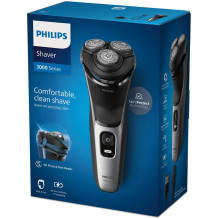 Electric Shaver - Philips S3143 / 00 Wet and Dry, 60min Cordless, Self-Locking Blade