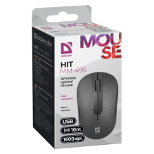 Computer Mouse - Defender Hit MM-495 RF Optical Black 1600dpi