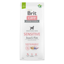Dry Dog Food - BRIT Care Dog Sustainable Sensitive With Insects Fish 12 kg