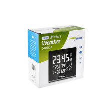 Meteorologinė Stotelė - Greenblue 51193 Juoda, Balta LCD Baterija
