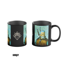 Puodelis - Good Loot Šilumos Atreve The Witcher 3 Geralt &amp; Vincent van Gogh 450 ml Juodas