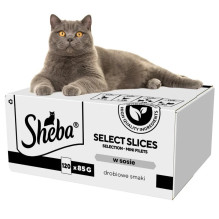 Drėgnas Kačių Maistas - SHEBA Select Slices paukštienos skonio, 120x85g