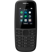 Mobile Phone - NOKIA 105 TA-1174 Dual SIM 1.77' Screen FM Radio Black