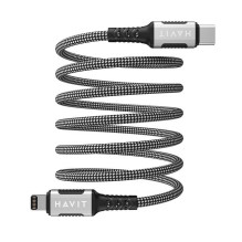 Cable - Havit CB6298 Magnetic USB Type C to Lightning 1m 4mm Black
