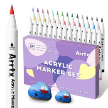 Acrylic markers - felt-tip pens ARRTX (30 colors)