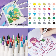 Acrylic markers - felt-tip pens ARRTX (30 colors)